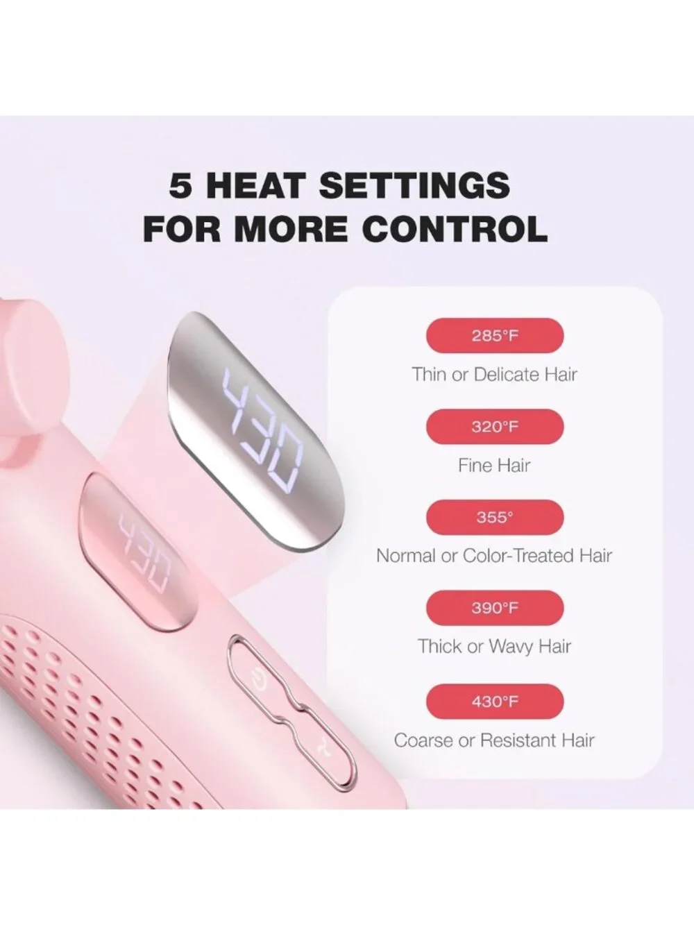 2-in-1 Airflow Styler Curling Iron & Straightener | 360° Cool Air, 5 Heat